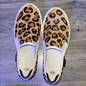 UGG Brown and Black Sneakers with Leopard Print
